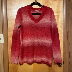 Red V Neck Sweater M